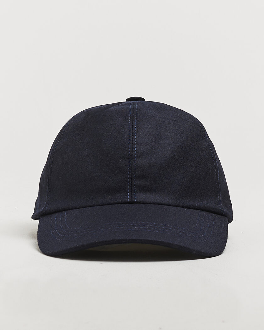 Wigéns Wool/Cashmere Baseball Cap Navy – Blue