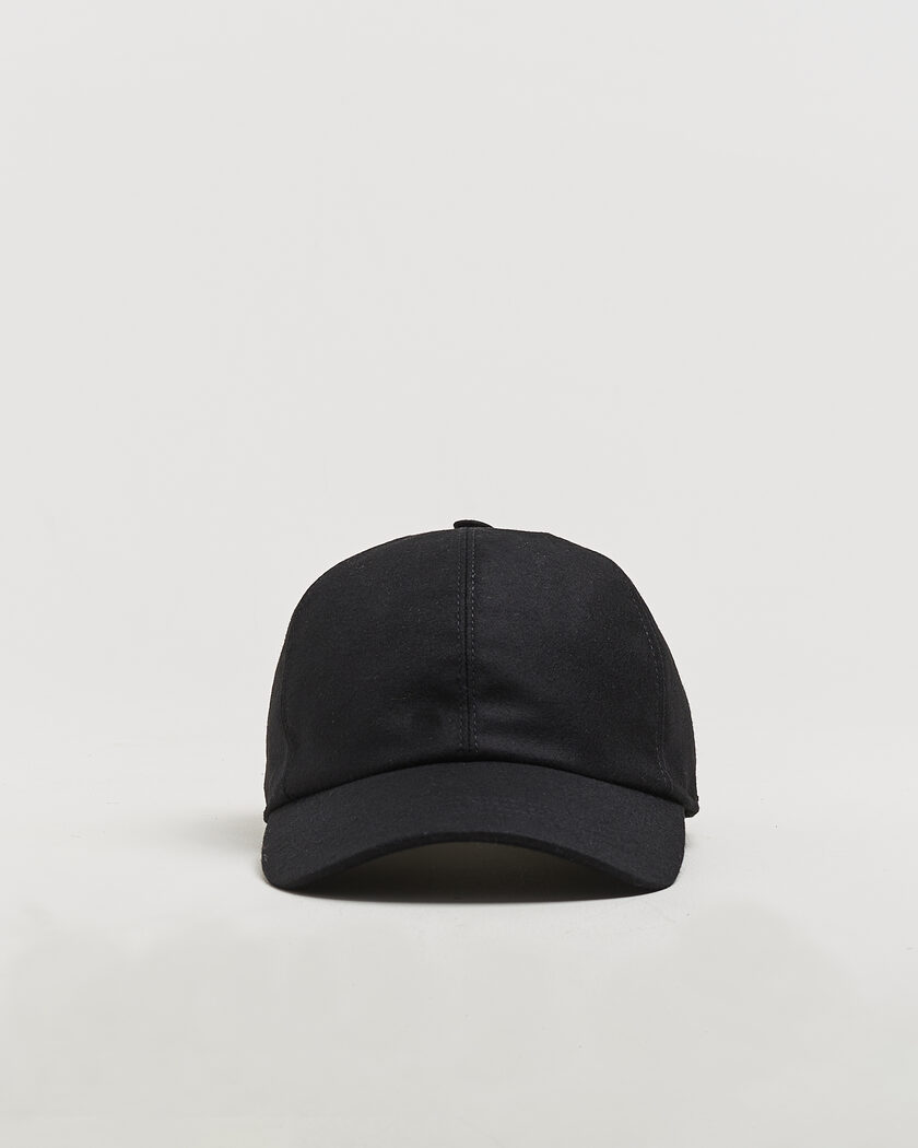  Wigéns Wool/Cashmere Baseball Cap Black – Black