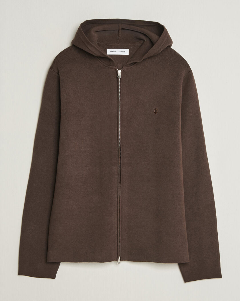 Samsøe Samsøe Niklas Full Zip Hoodie Delicioso – Brown