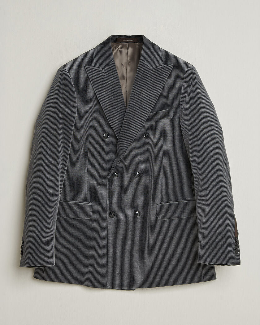 Oscar Jacobson Farris Corduroy Blazer Grey – Grey