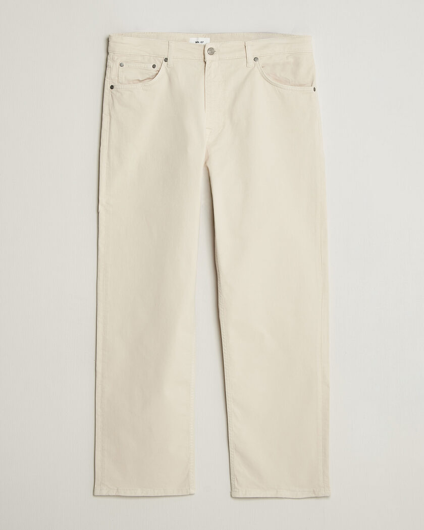 NN07 Otis Relaxed Fit 5-Pocket Pants Ivory – White
