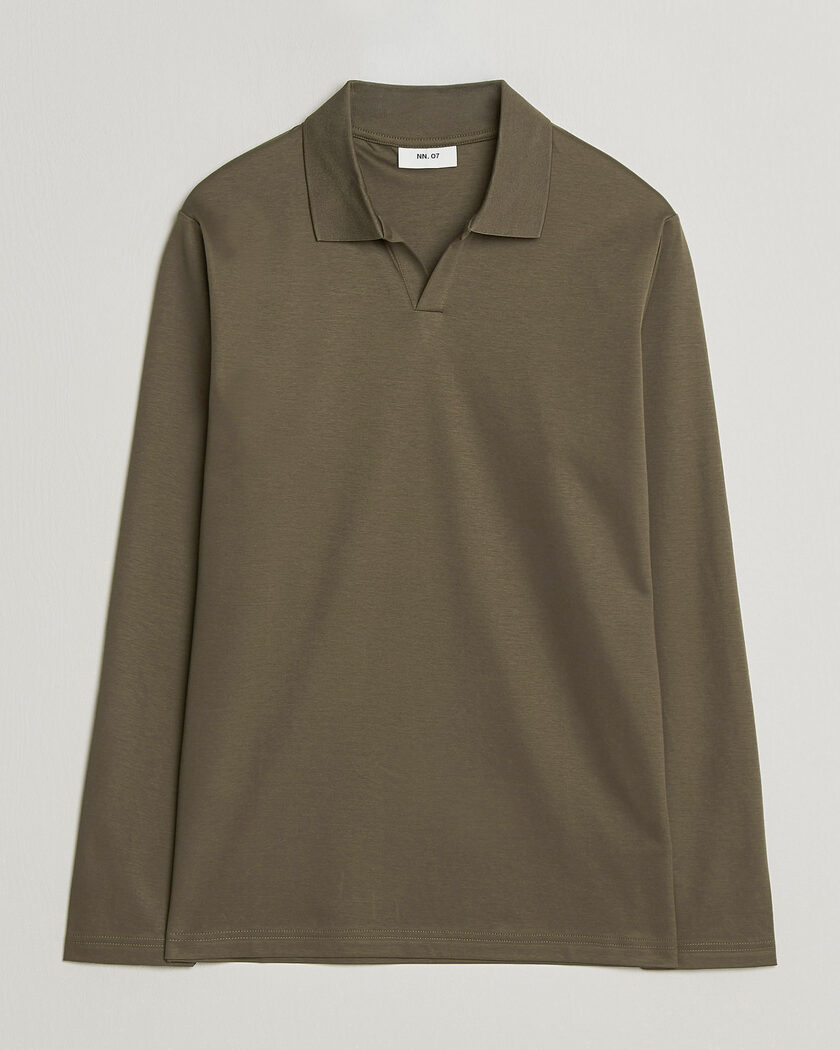 NN07 Paul Long Sleeve Polo Mable Husk – Brown