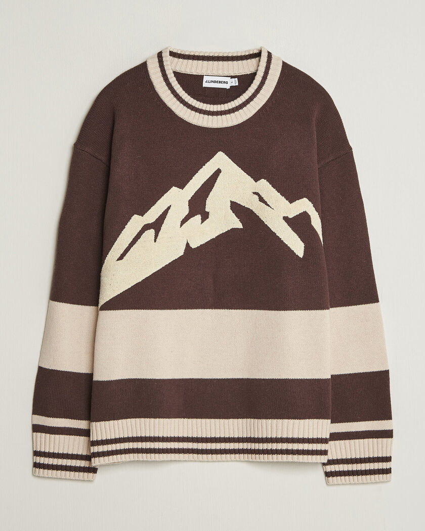 J.Lindeberg Steve Mountin Knitted Sweater Seal Brown – Brown