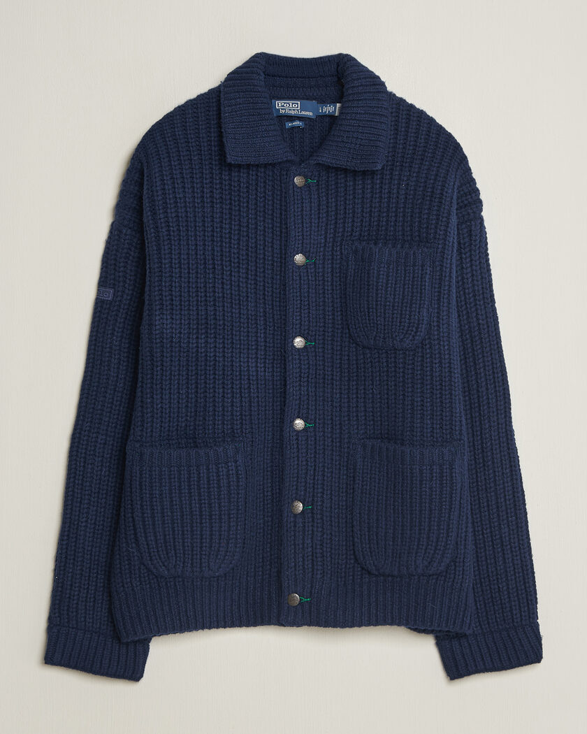 Polo Ralph Lauren Wool Blend Button Cardigan Blue Stonecrop – Blue