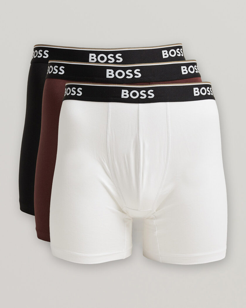BOSS BLACK 3-Pack Long Leg Boxer Burgundy/White/Black – Multi-colour