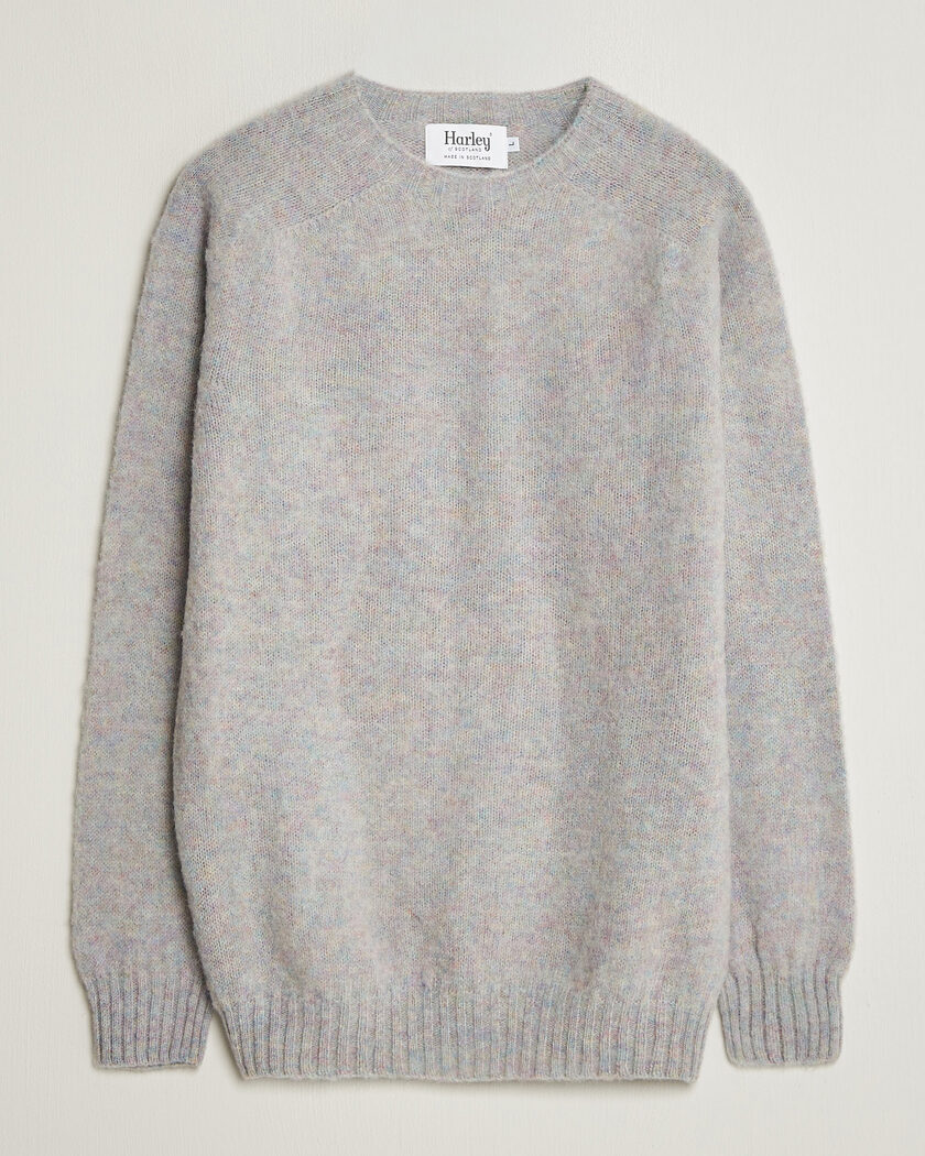 Harley Of Scotland Brushed Supersoft Lambswool Crewneck Aurora – Multi-colour