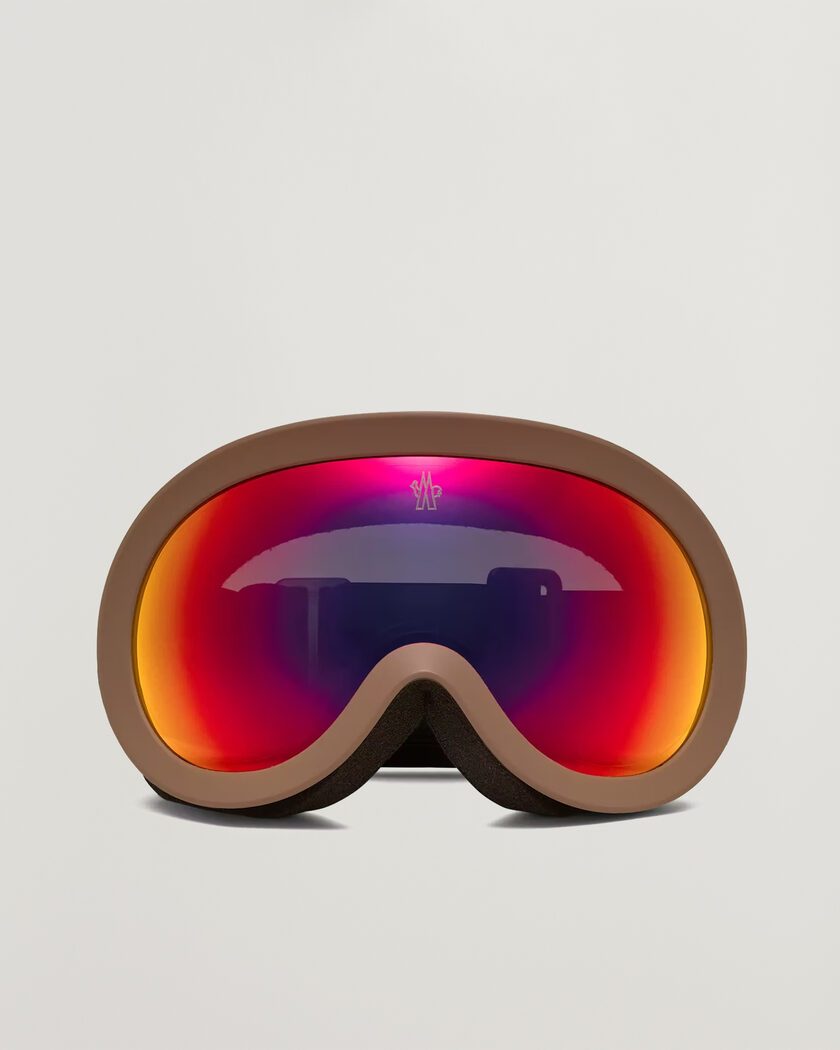 Moncler Lunettes Snowray Ski Googles Matte Dark Brown – Brown