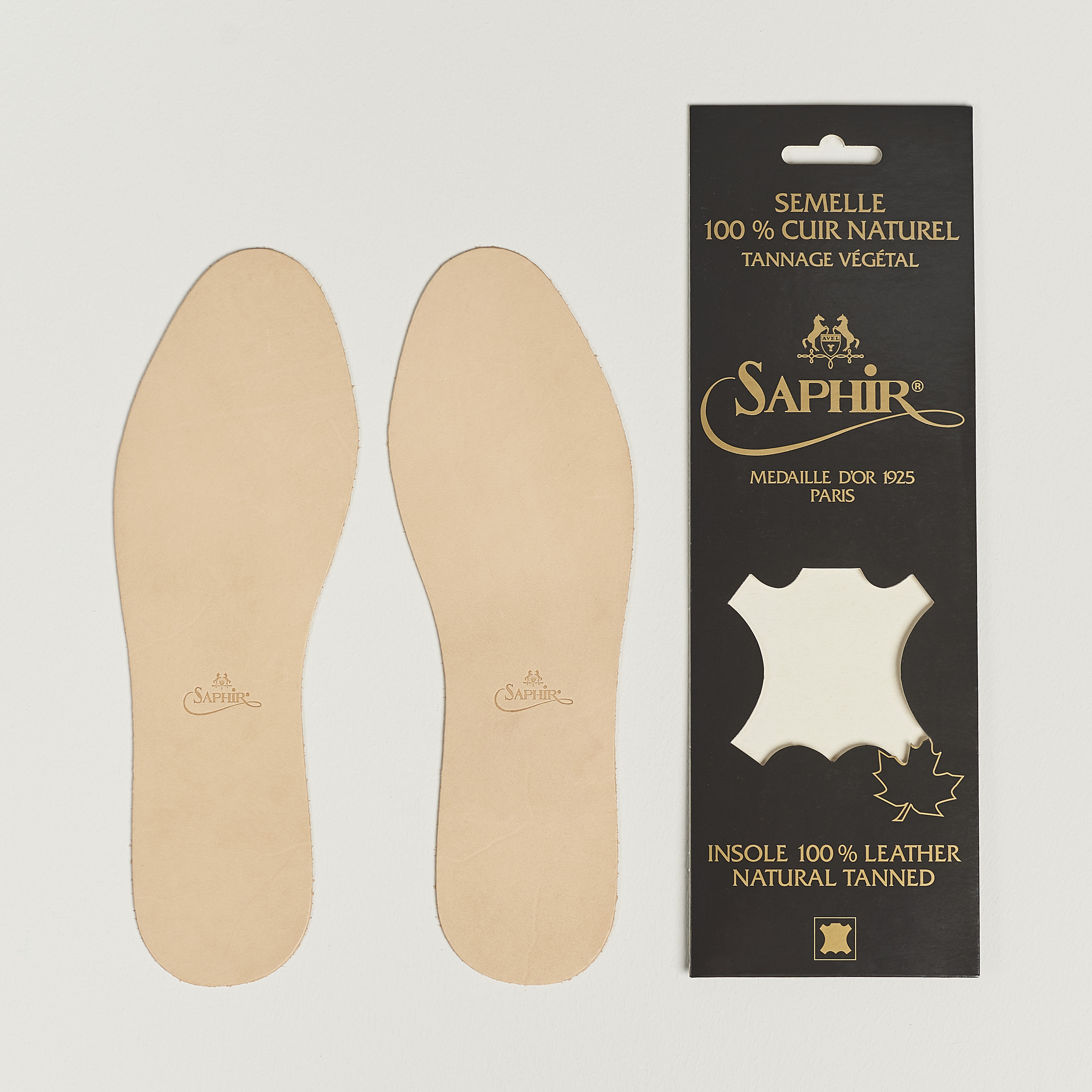 Saphir Medaille d'Or Round Leather Insoles at CareOfCarl.com
