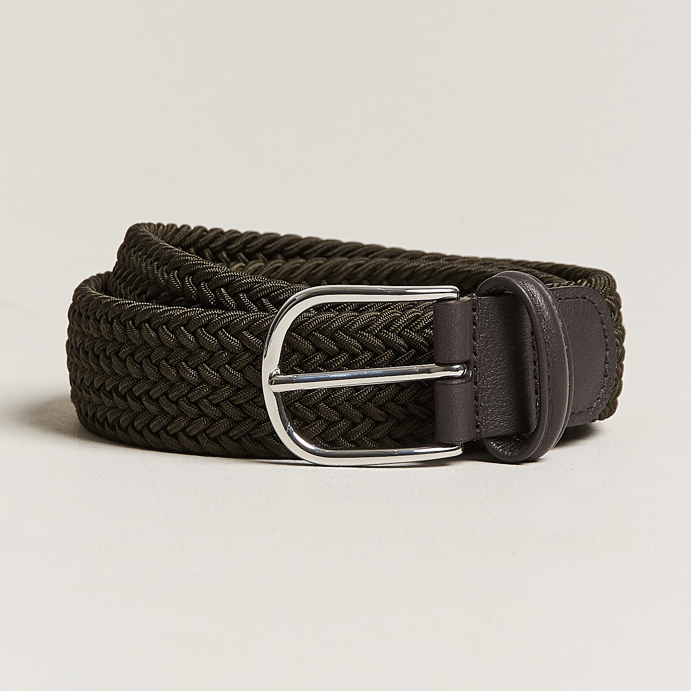 ANDERSON'S STRETCH WOVEN BELT IN BLACK main image 1