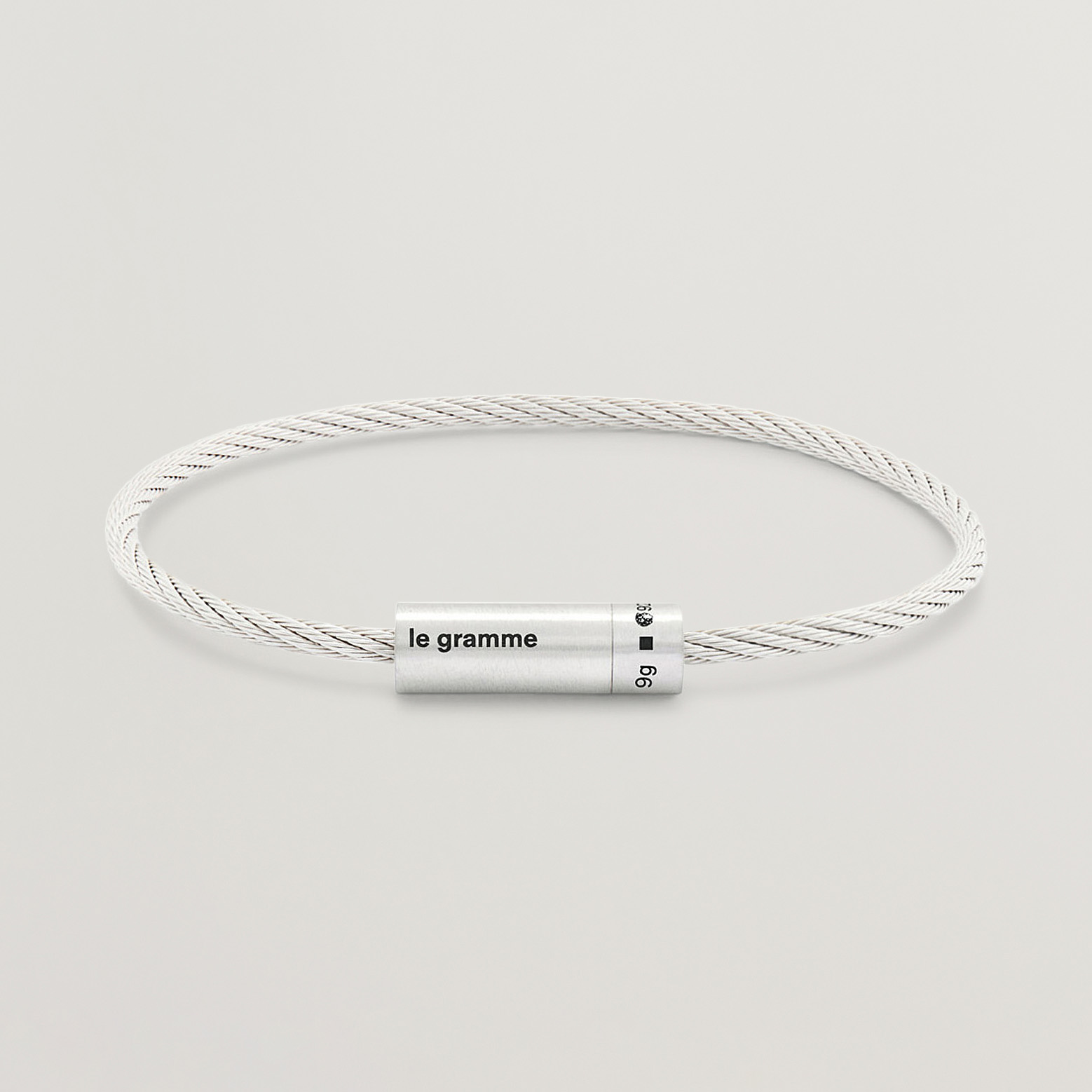 LE GRAMME Cable Bracelet Brushed Sterling Silver 9g at CareOfCarl.com