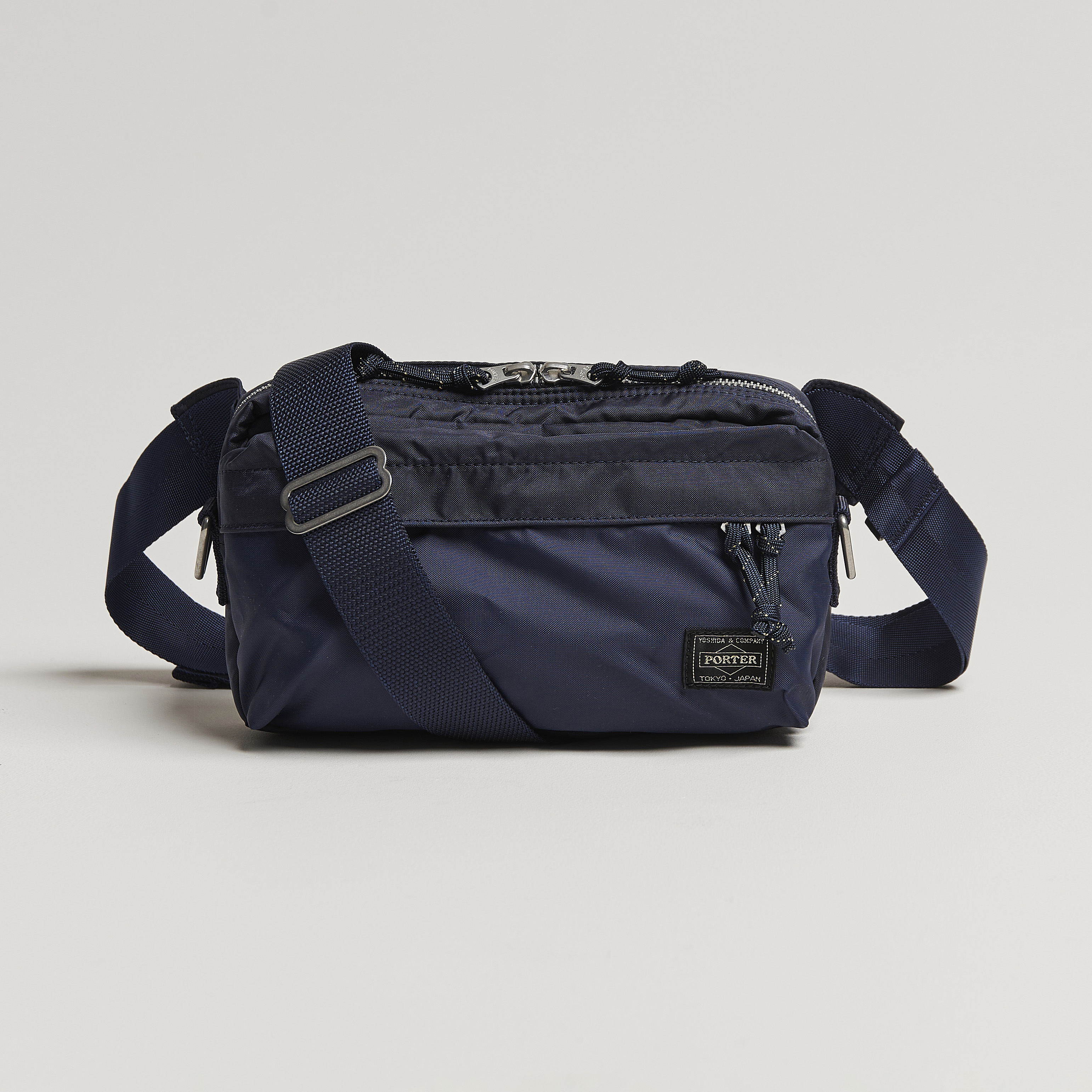 Porter-Yoshida & Co. Force Waist Bag Navy Blue at CareOfCarl.com