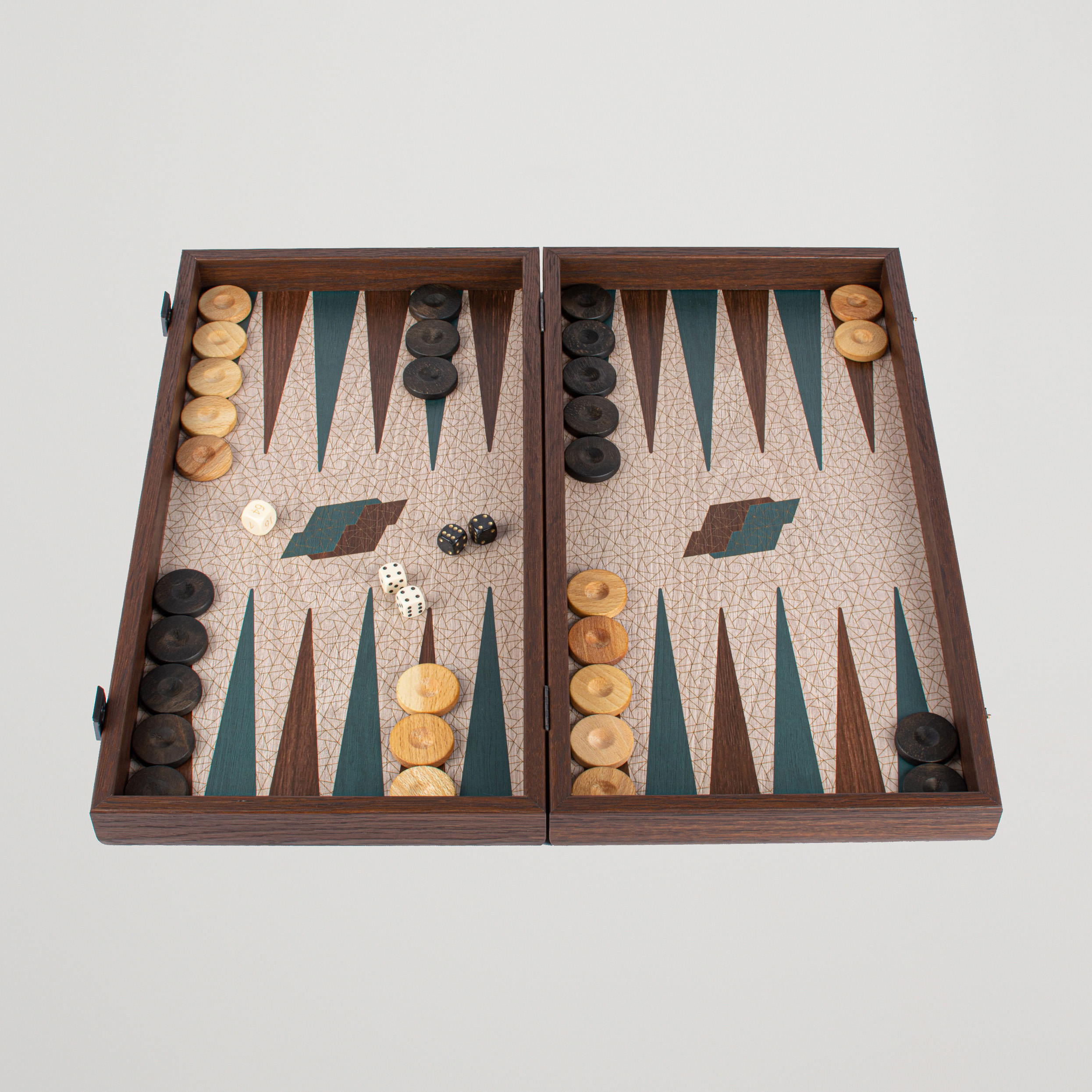 Dama/Backgammon Manopoulos &ndash; Pedine In Legno D'ulivo 36mm (30 Pezzi) &ndash; Fatte A Mano In Grecia