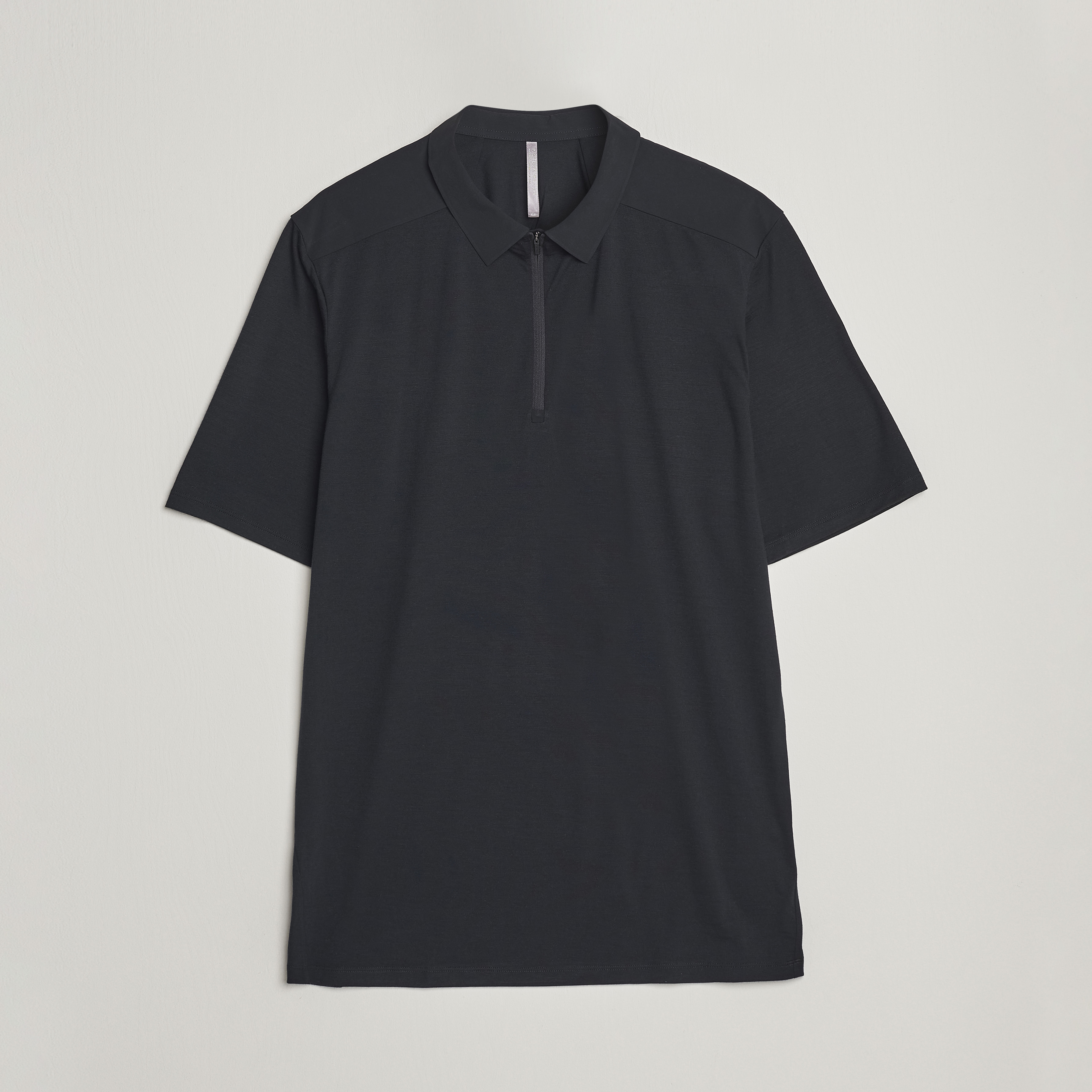 Arc'teryx Veilance Frame Short Sleeve Polo Shirt Black at CareOfCarl.com