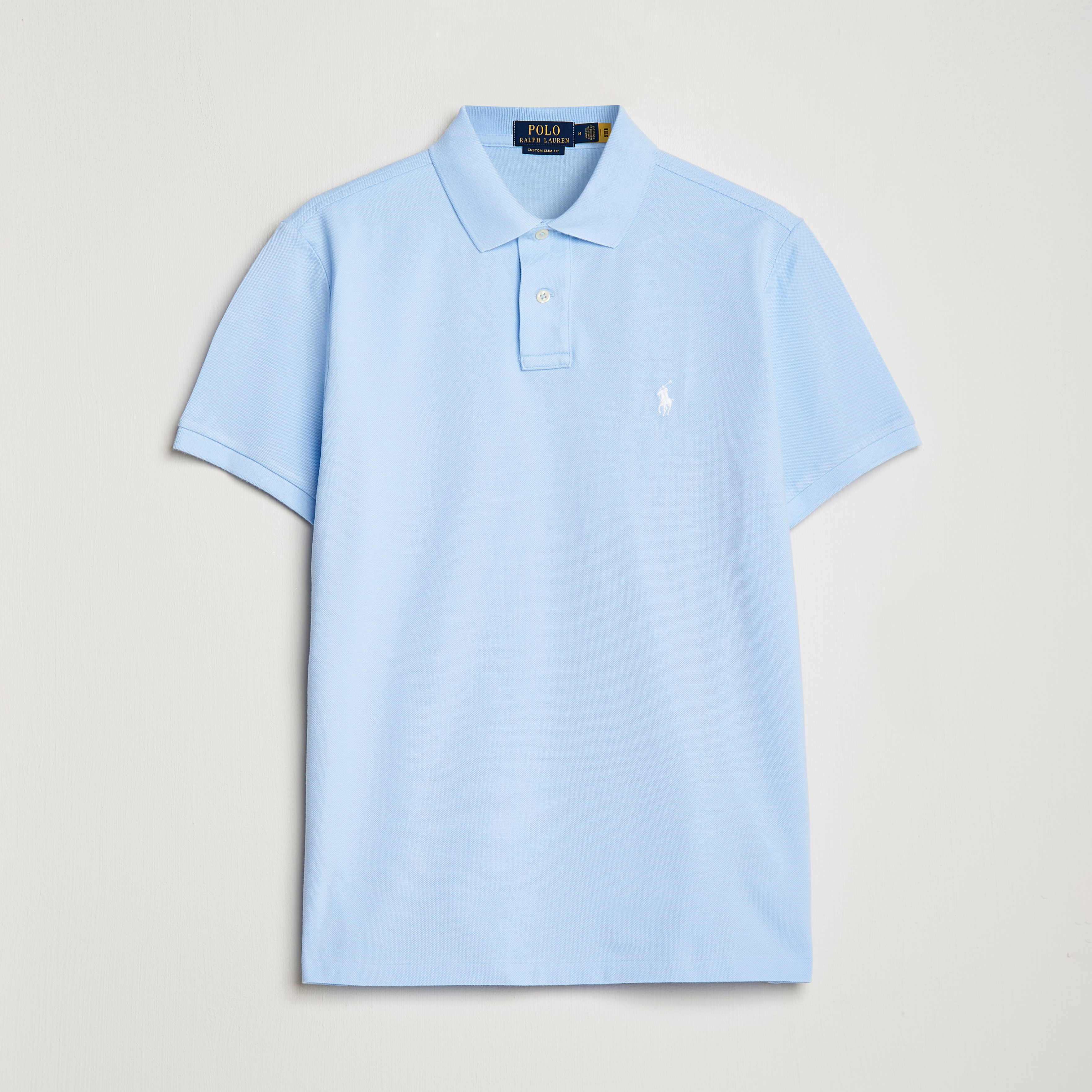 トップス POLO RALPH LAUREN CUSTOM SLIM FIT M Polo Ralph Lauren Custom Slim Fit Polo Office Blue at CareOfCarl.com