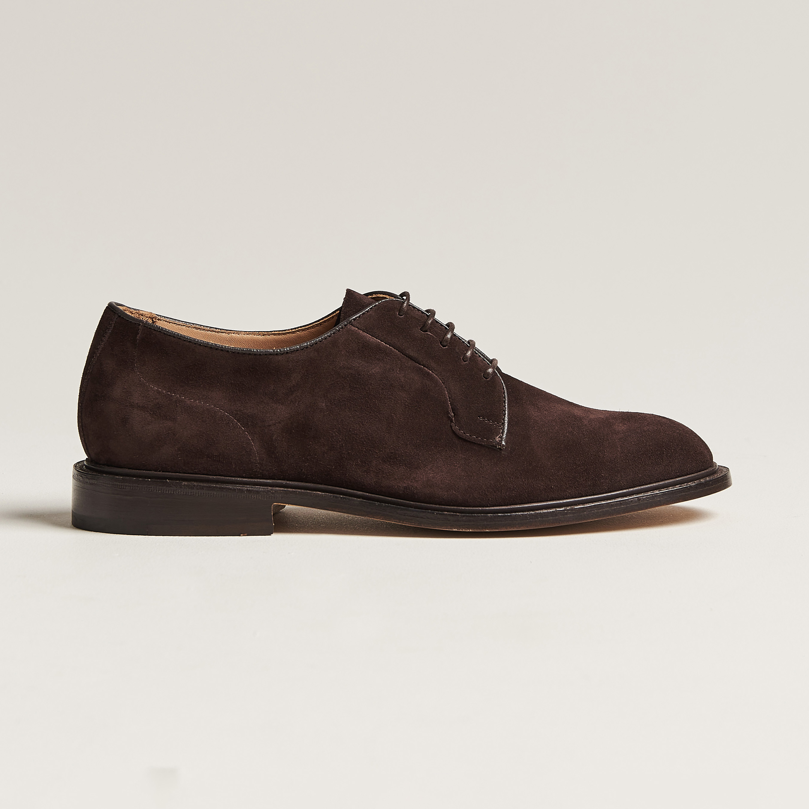 Tricker's Robert Derby Shoes Coffee Suede at CareOfCarl.com