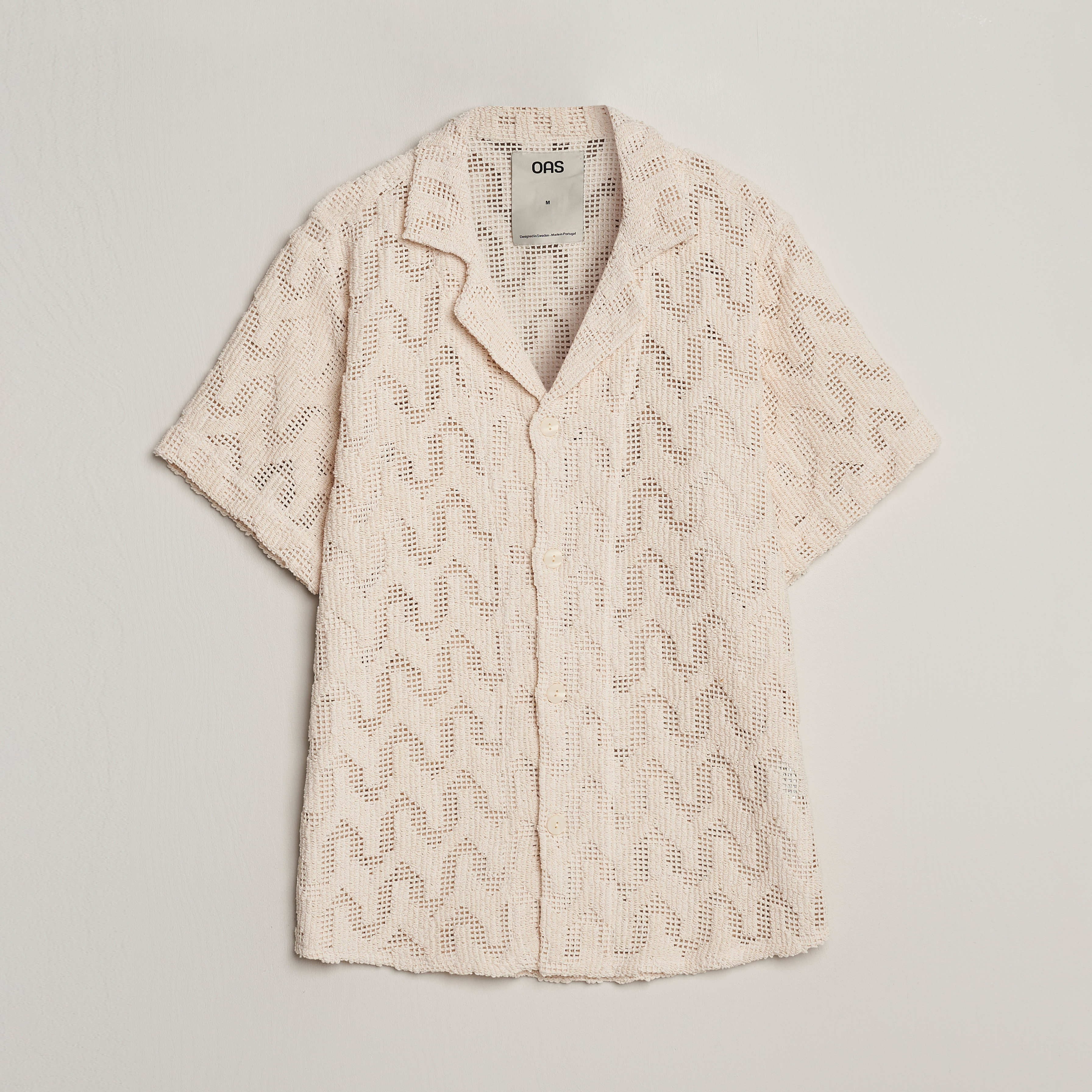 OAS Atlas Cuba Crochet Shirt Off White at CareOfCarl.com