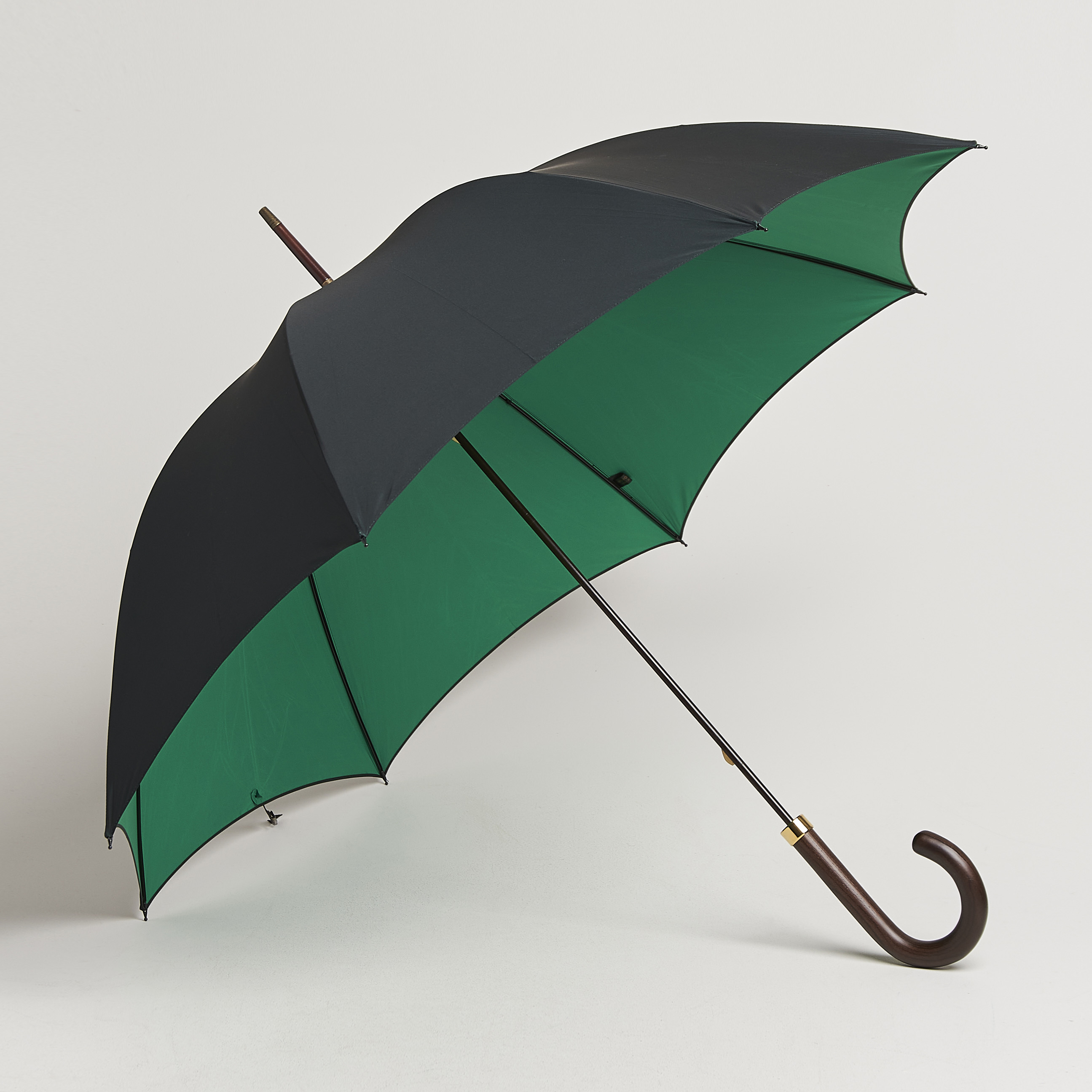 Fox Umbrellas Hardwood Umbrella Black/Green at CareOfCarl.com