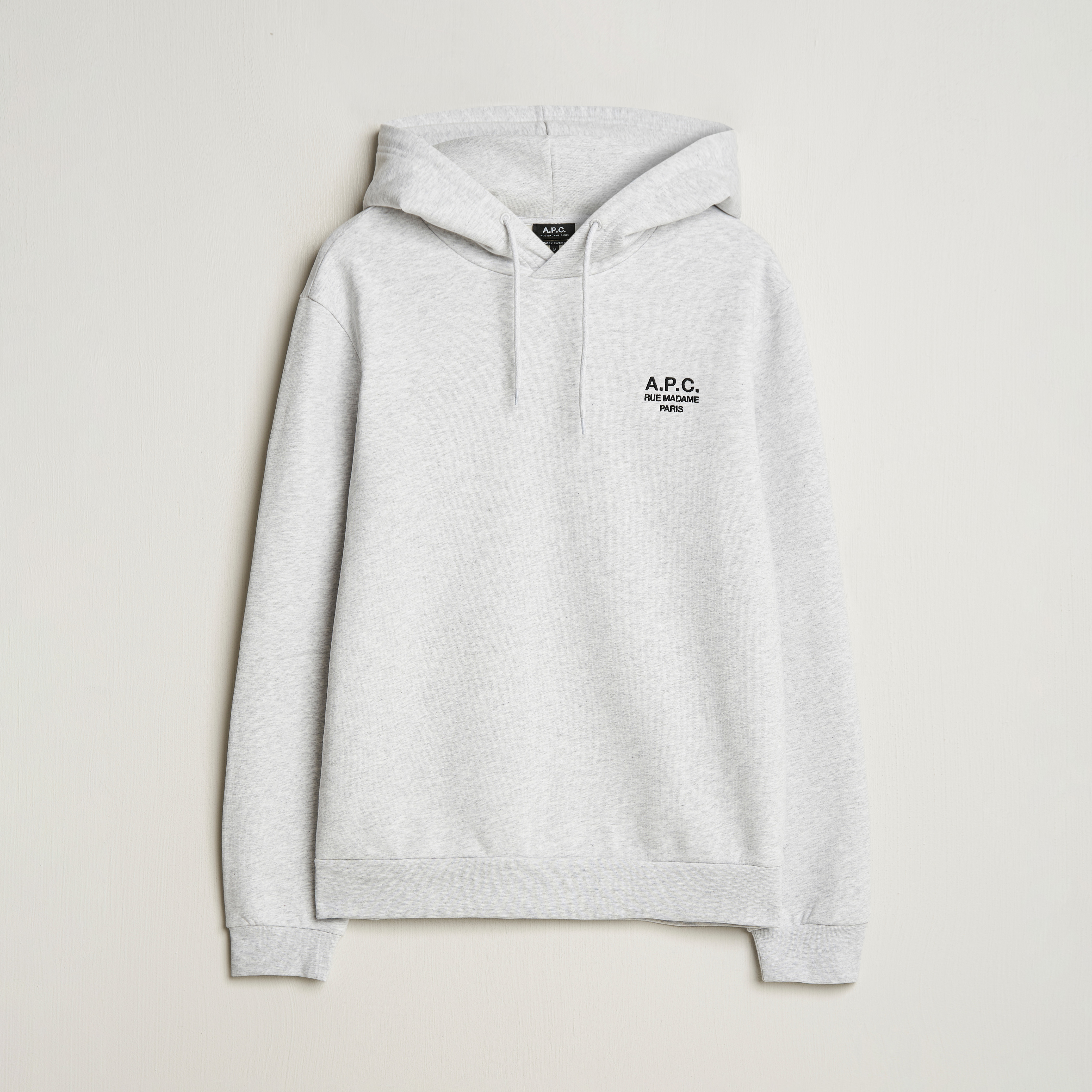 A.P.C. Rue Madame Hoodie Heather Grey/Black at CareOfCarl.com