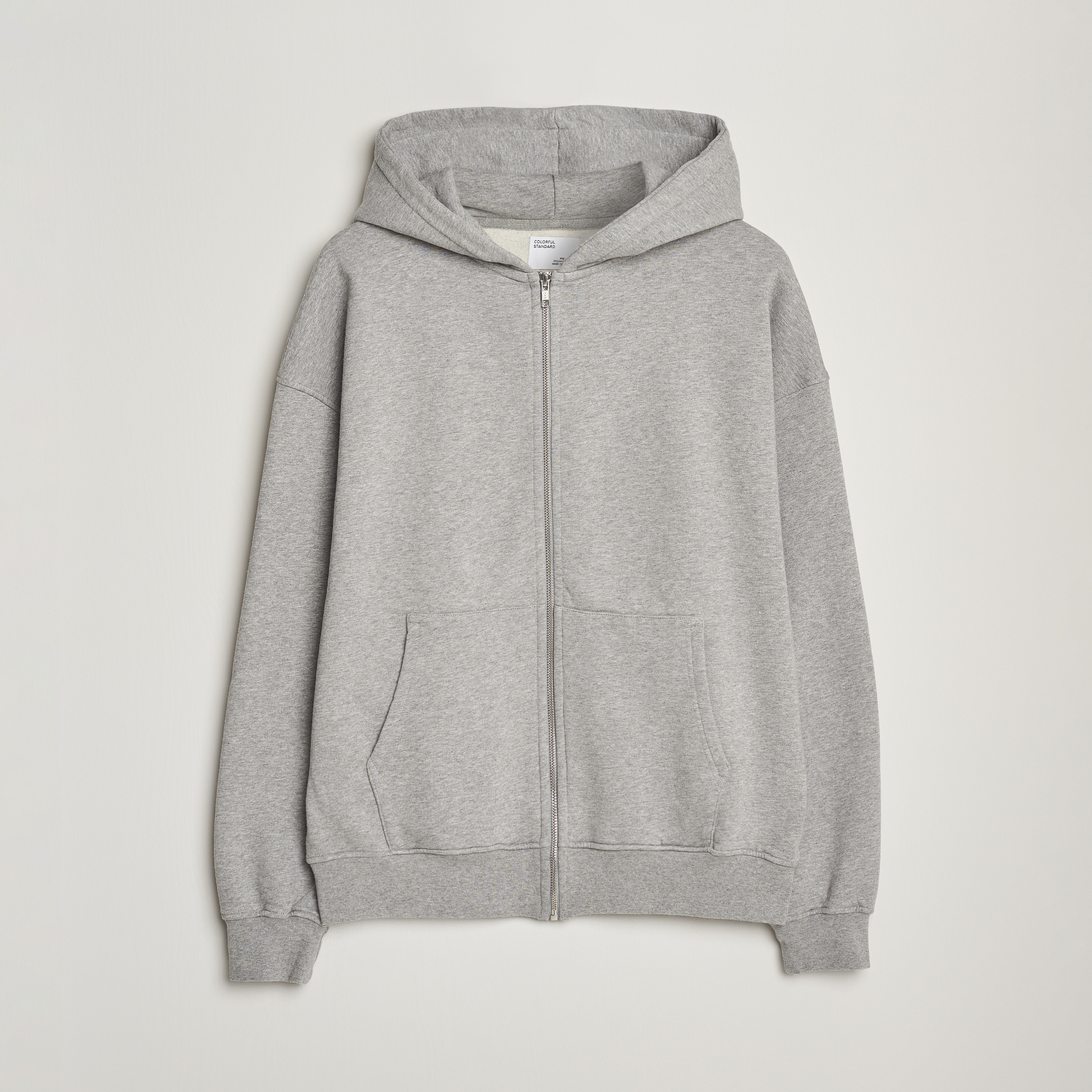 Colorful Standard Classic Organic Full Zip Hoodie Heather Grey at