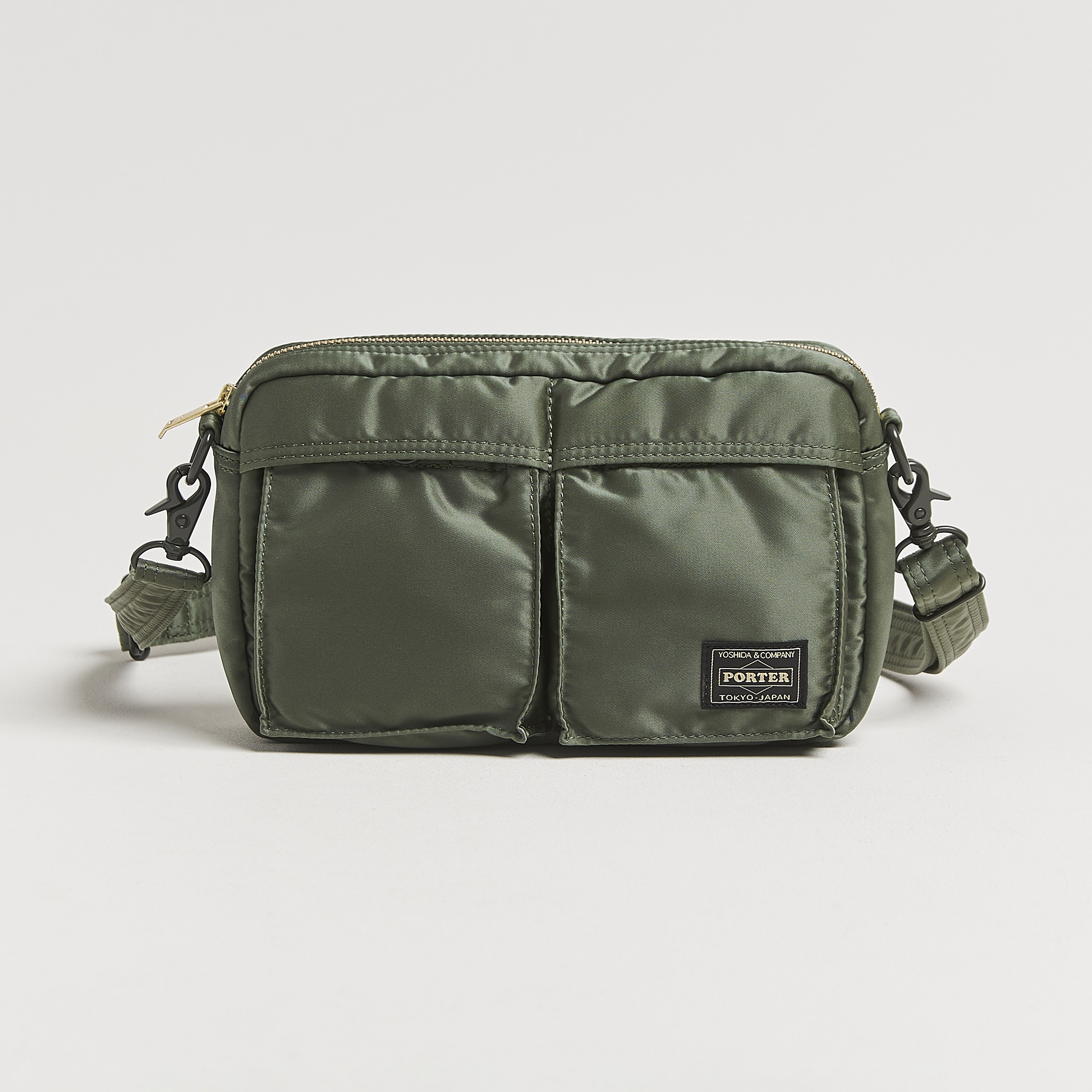 Porter-Yoshida & Co. Tanker Sling Bag Sage Green at CareOfCarl.com