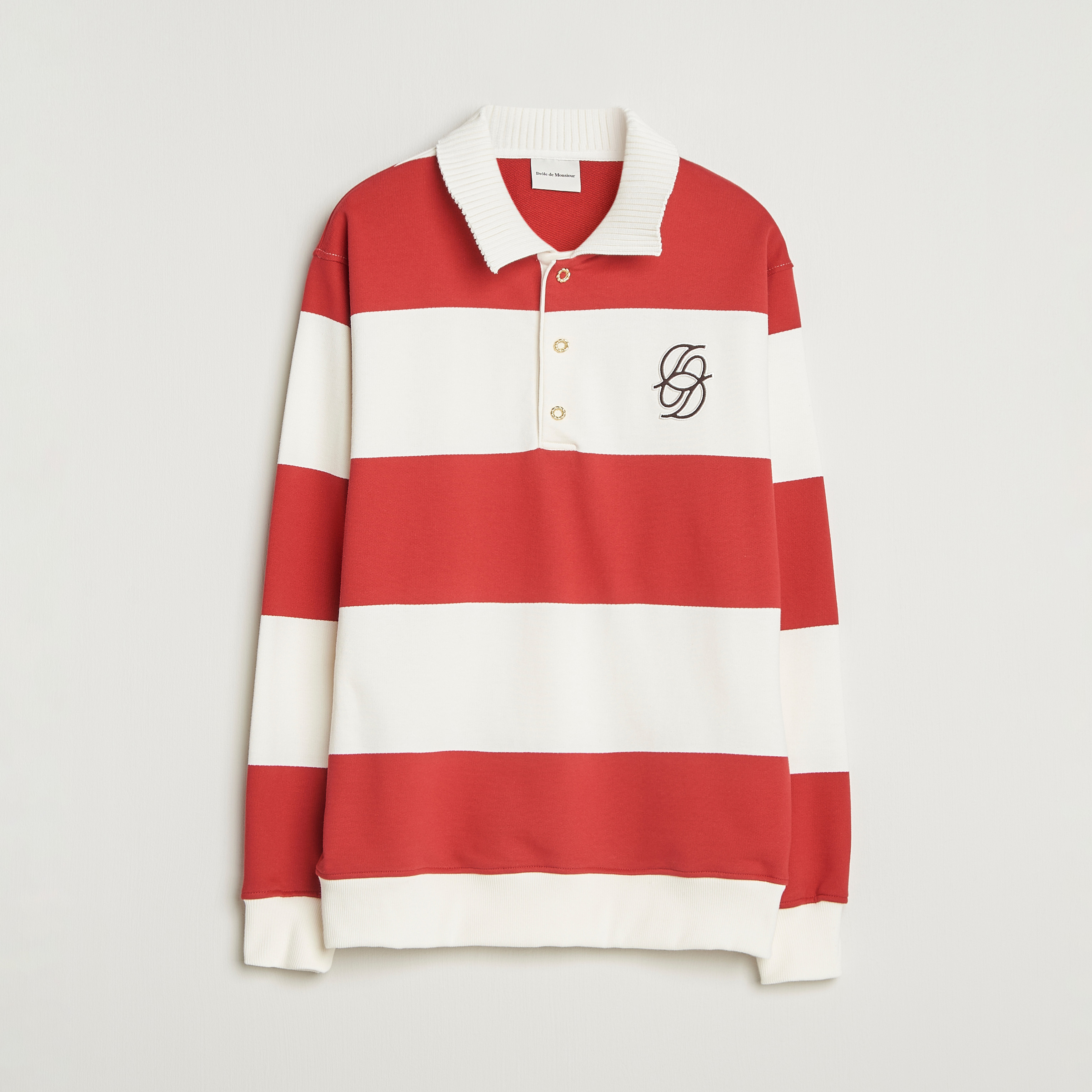 Drôle de Monsieur Barstriped Rugger Red/White at