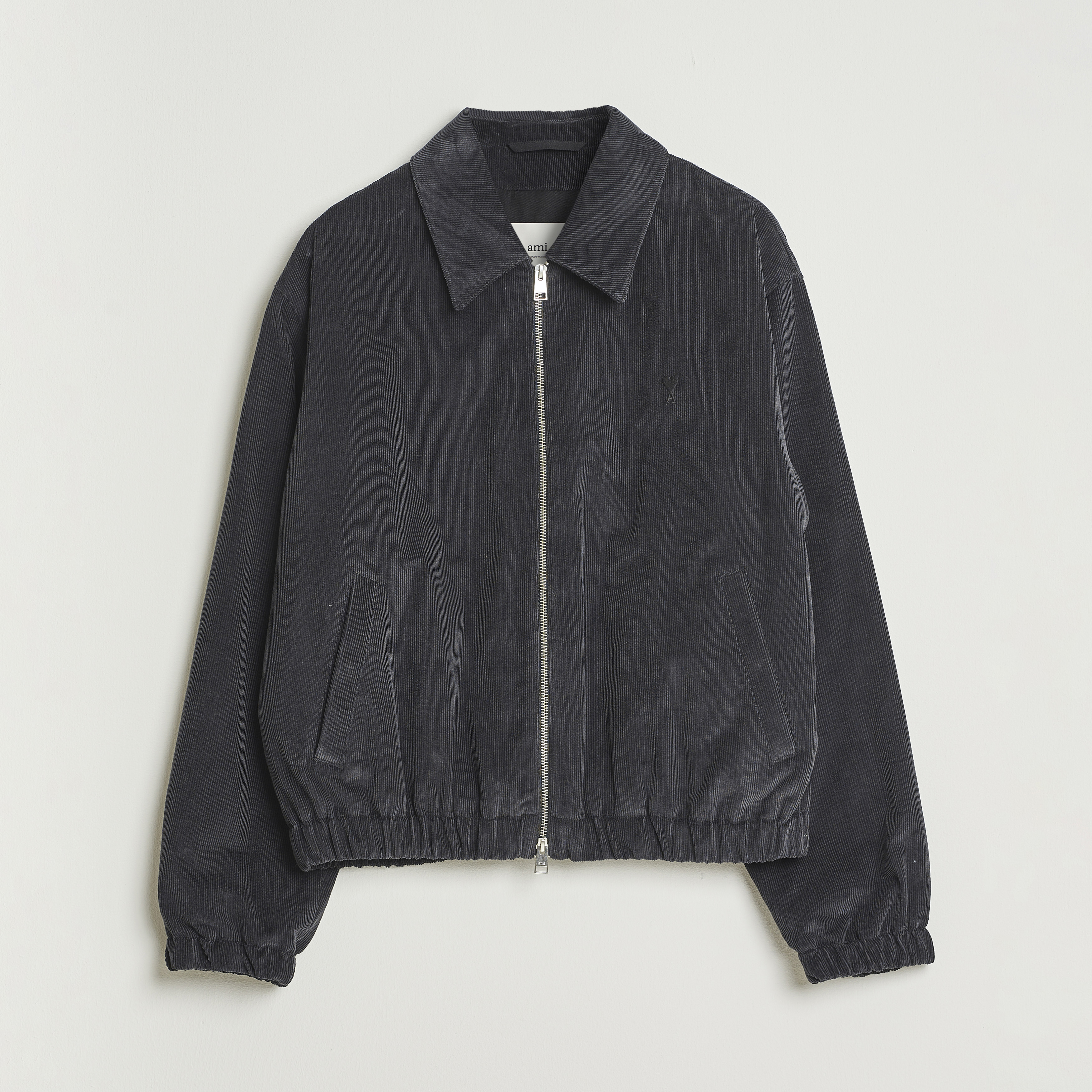 AMI Light Padded Fine Corduroy Jacket Anthracite at CareOfCarl.com
