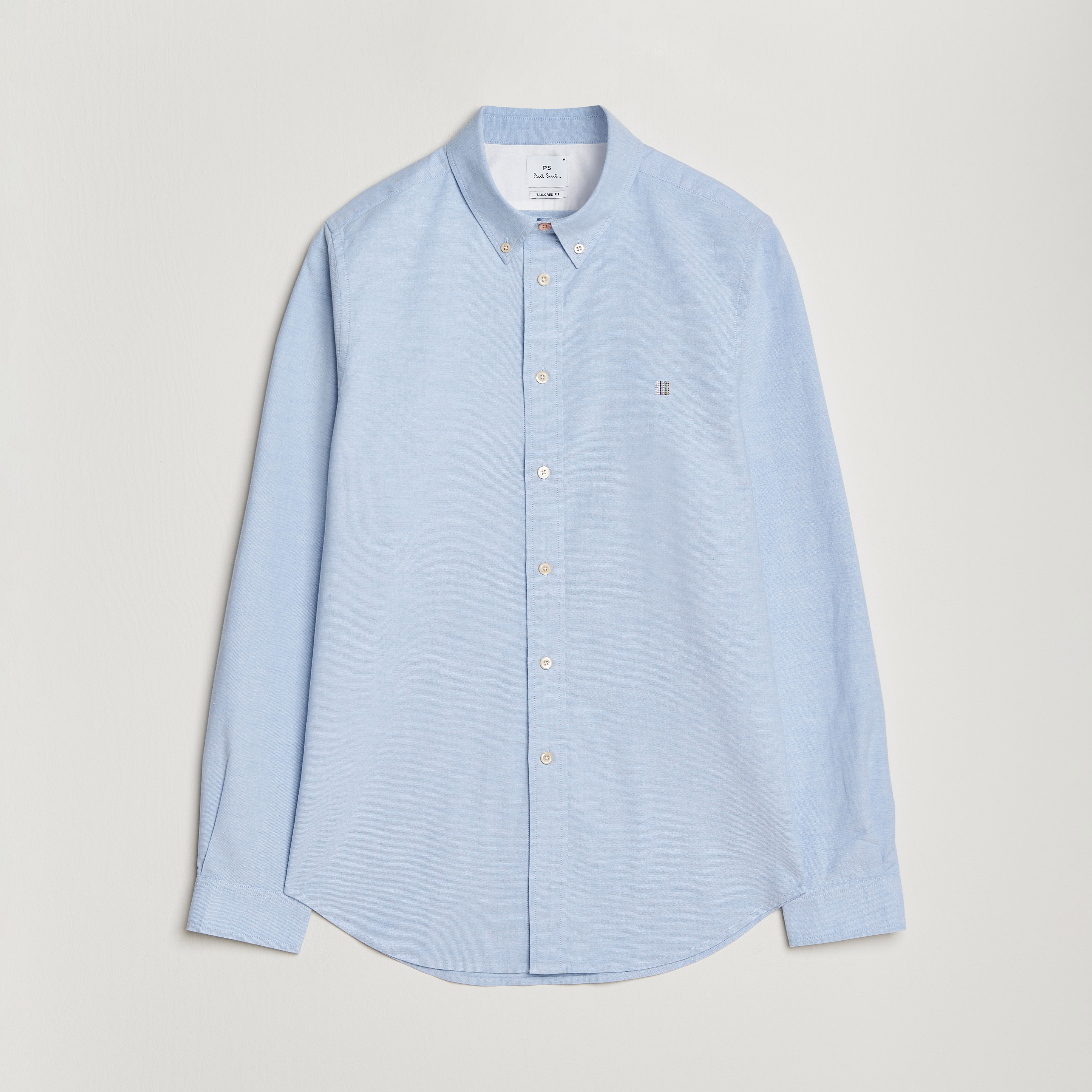 PS Paul Smith Tailored Fit Embroidered Oxford Shirt Light Blue at PS Paul Smith Tailored Fit Embroidered Oxford Shirt Light Blue at