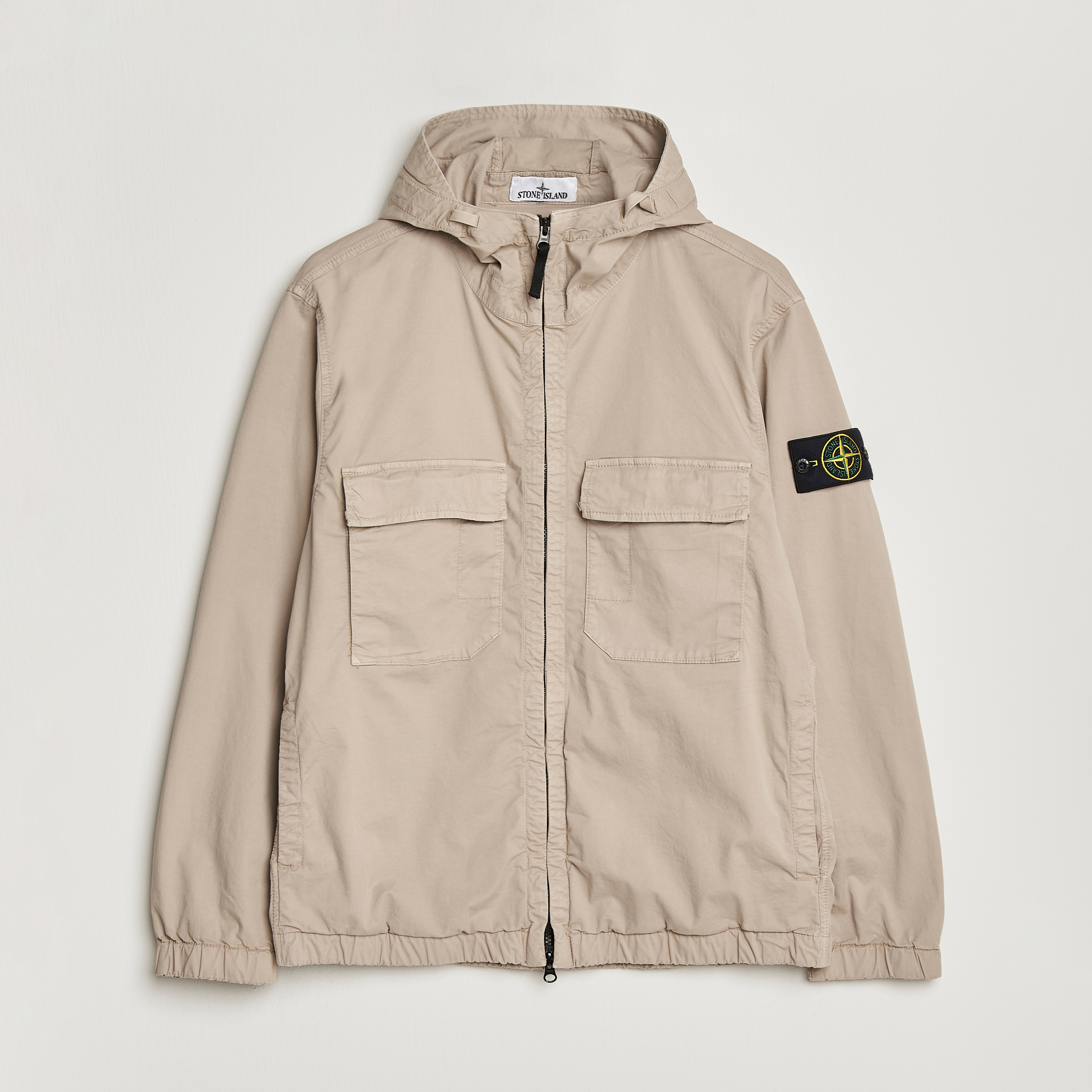 ジャケット・アウター STONE  STRETCH BROKEN TWILL COTTON Stone Island Stretch Cotton Twill Hood Jacket Desert at CareOfCarl.com