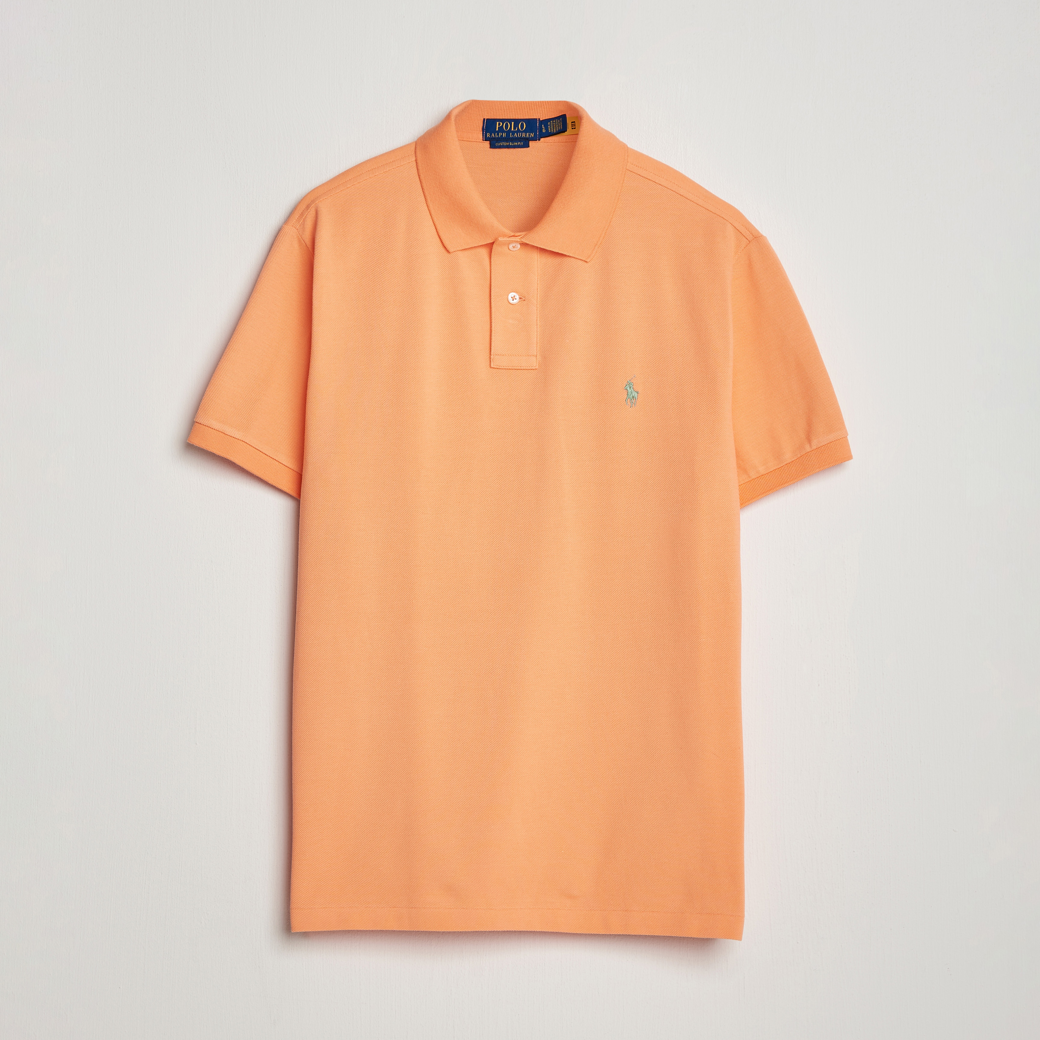 Polo Ralph Lauren Custom Slim Fit Polo Pompano Orange at