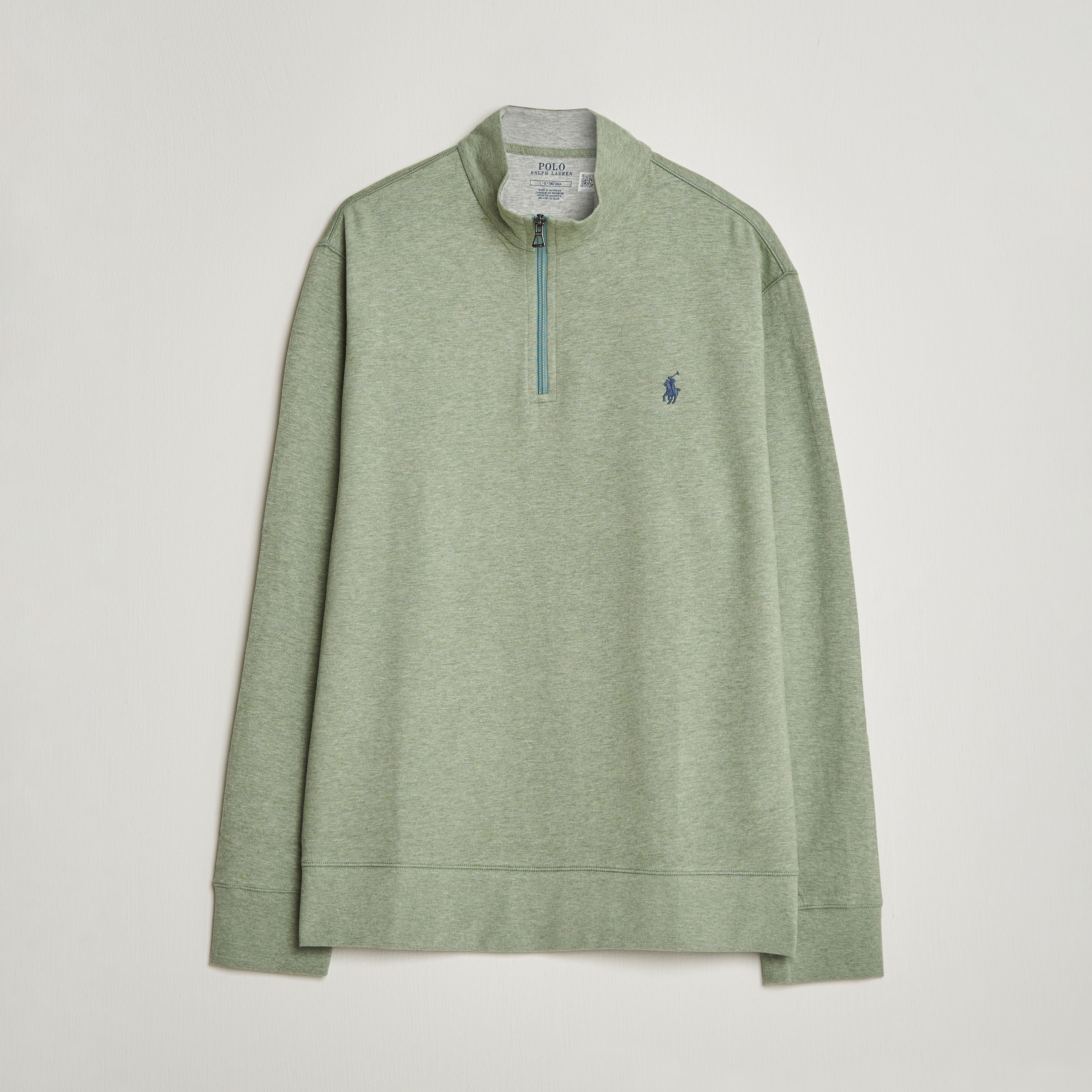 多睡眠障。未使用❗POLO RALPH LAUREN BP 2 170 Polo Ralph Lauren Double Knit Half Zip Greenery Heather at