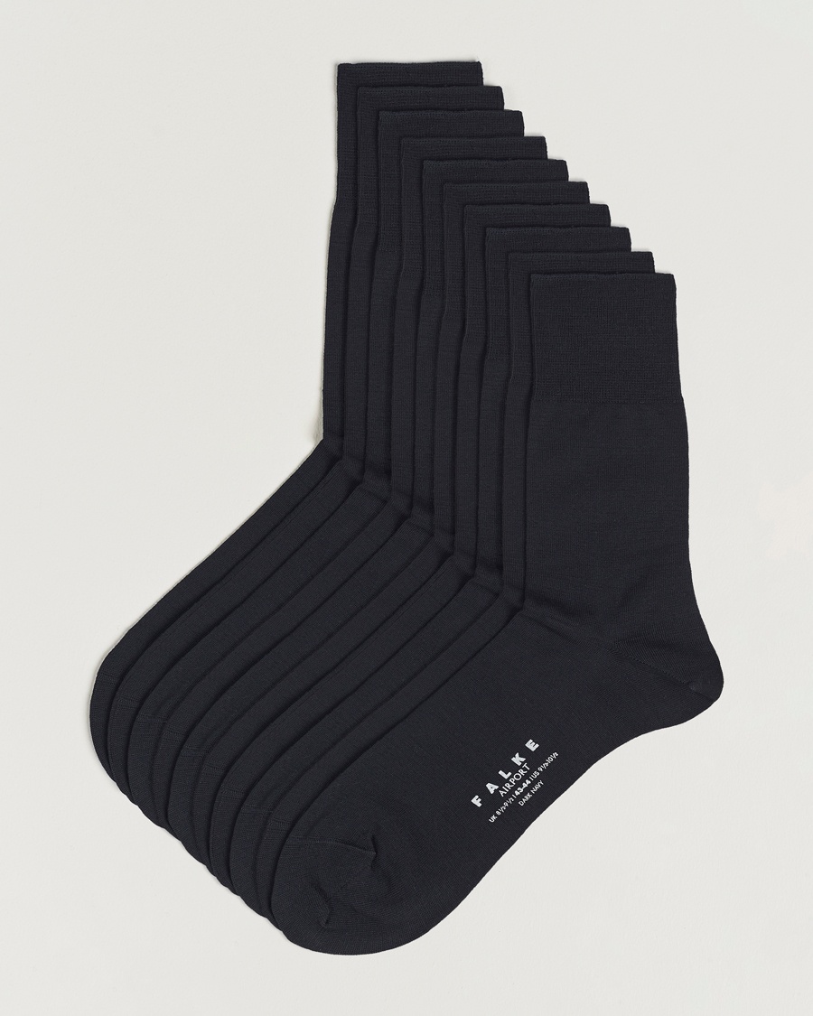 10-Pack Airport Socks Dark Navy – Blue
