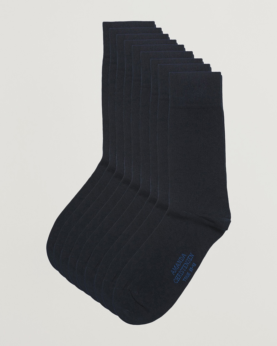 Men | Everyday Socks | Amanda Christensen | 9-Pack True Cotton Socks Dark Navy