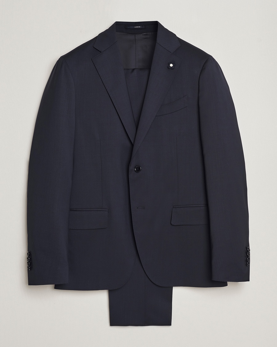 Lardini Wool Suit Navy – Blue
