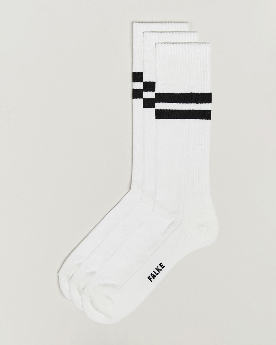 Falke 3-pack Dynamic Tennis Socks White/Black – White