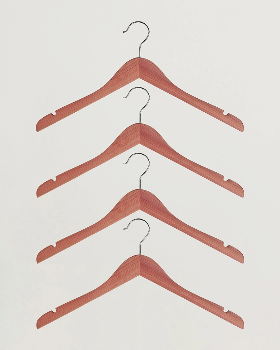 Men | Clothing | Care with Carl | 4-pack Cedar Wood Shirt Hangers