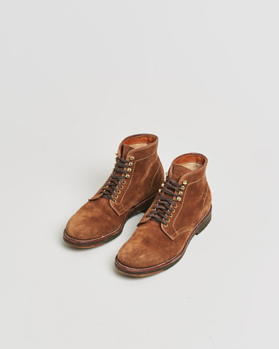 Pre-owned Alden 46054H Plain Toe Boot Snuff Suede US8 - EU41,5 – Brown