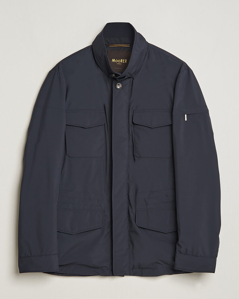 Pre-owned MooRER Waterproof Nylon Field Jacket Navy 50 – Blue