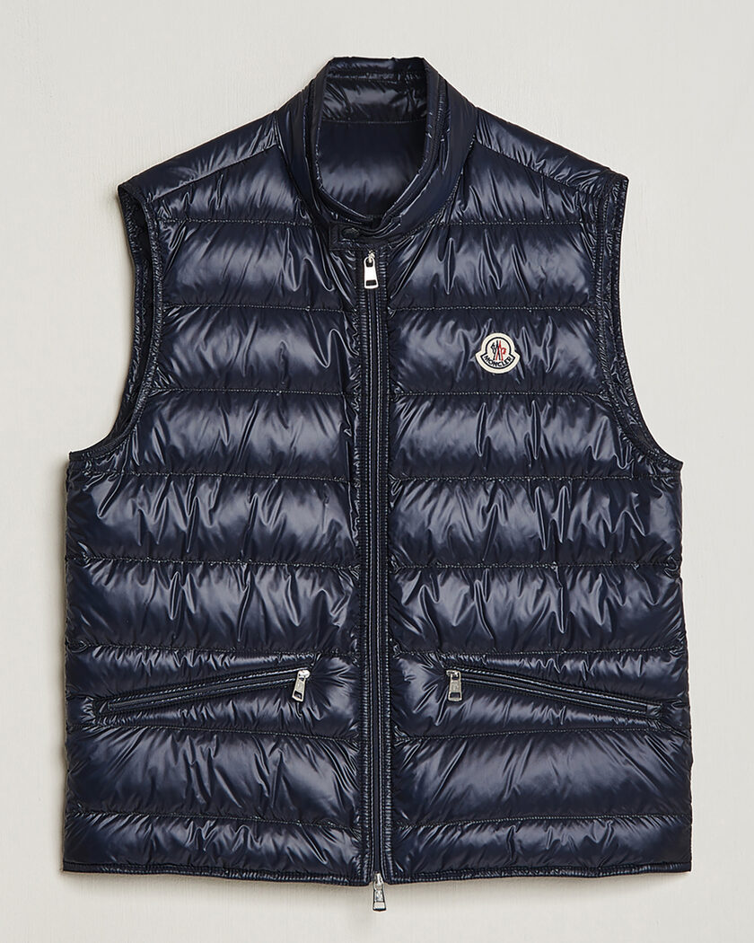 Moncler Gui Down Vest Navy 4 - XL – Blue