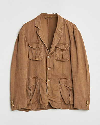 Pre-owned Altea Safari Blazer Camel Brown 52 – Brown