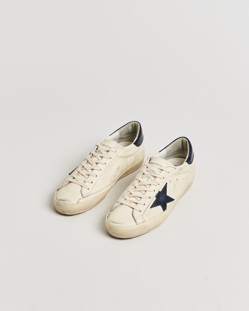 Pre-owned Golden Goose Super-Star Sneakers Beige/Midnight 41 – White