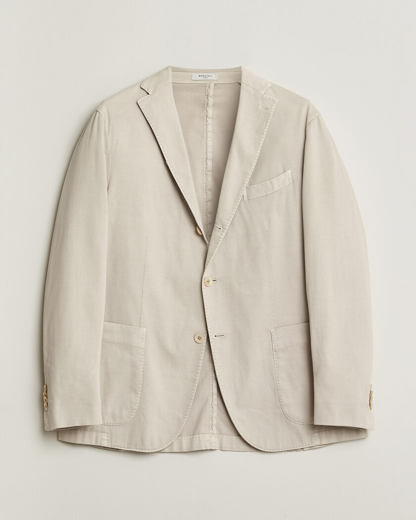 Boglioli K Jacket Cotton Stretch Blazer Light Beige 52 – Beige