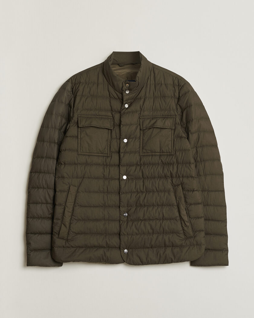 Pre-owned Herno Nylon Jacket Dark Olive 48 – Blue
