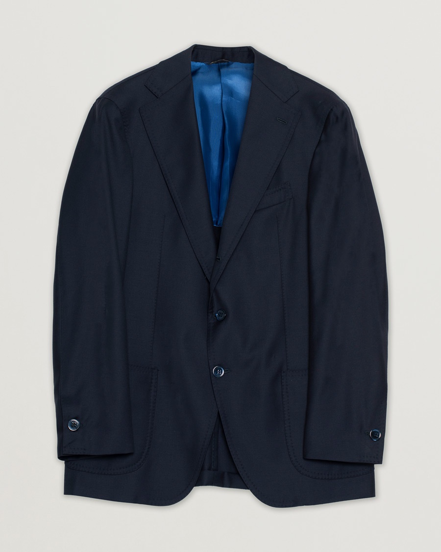 Corneliani Linen Blazer Light Beige Check 48 at CareOfCarl.com