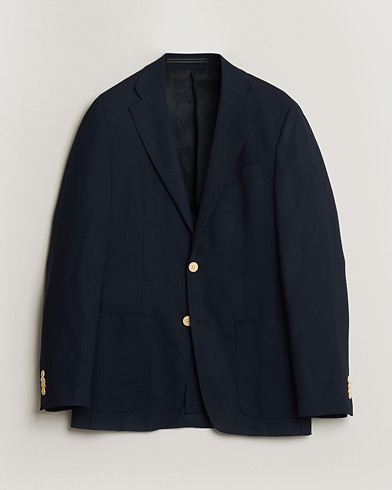 Pre-owned Corneliani Wool Hopsack Blazer Navy 48 – Blue
