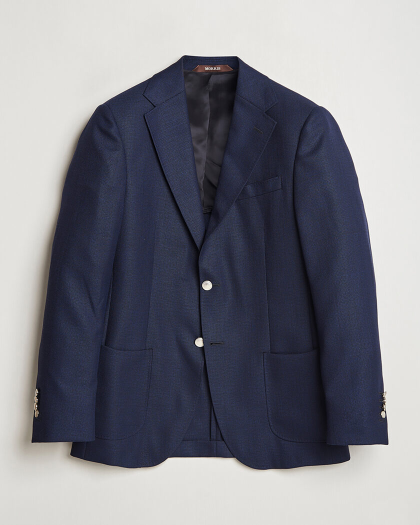 Pre-owned Morris Heritage Wool Hopsack Club Blazer Navy 52 – Blue