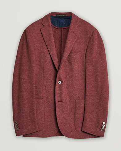 Pre-owned Corneliani Unlined Knitted Cashmere Blazer Rust 48 – Red