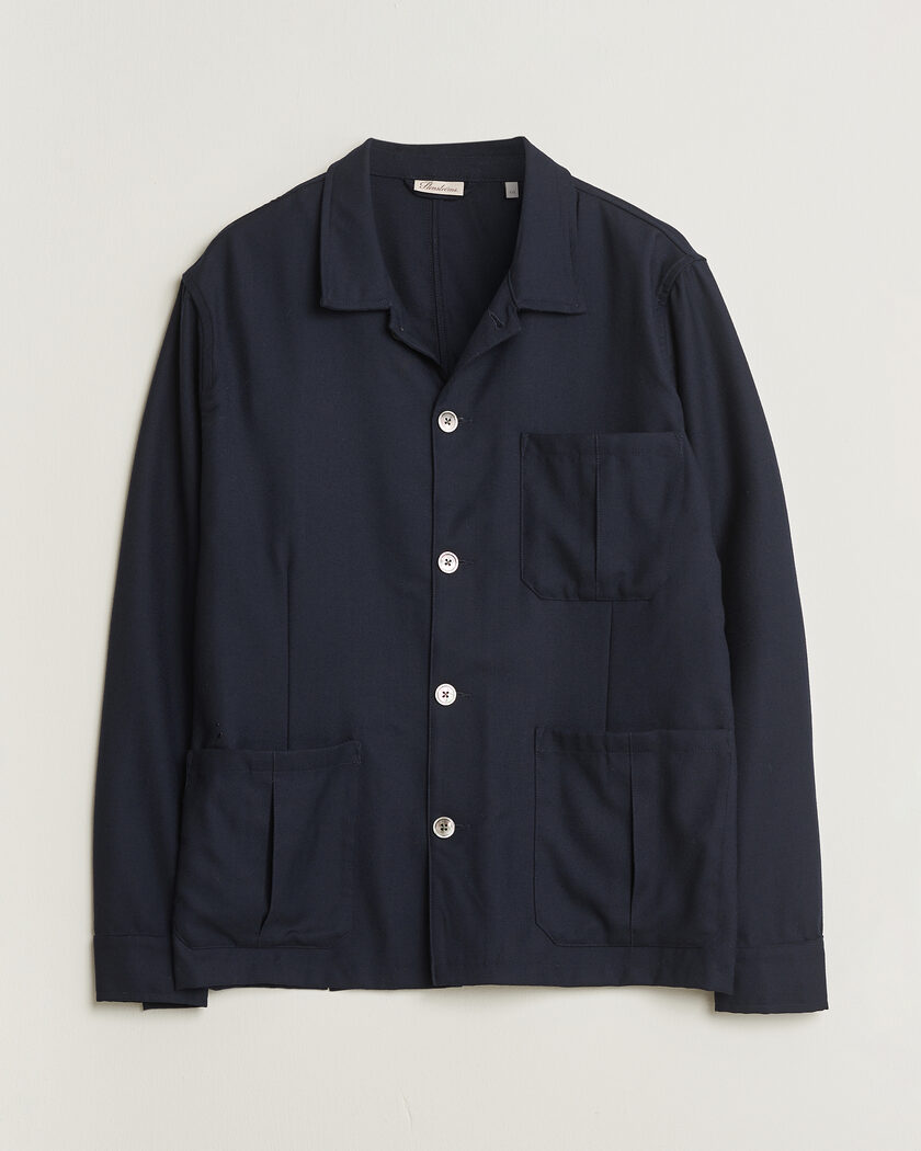 Pre-owned Stenströms Wool Overshirt Navy XXL – Blue