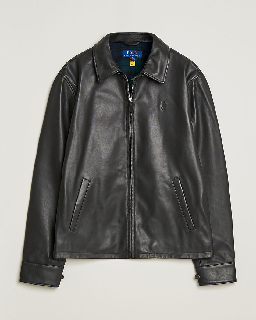 Polo Ralph Lauren Maxwell Windbreaker Leather Jacket Polo Black L – Black