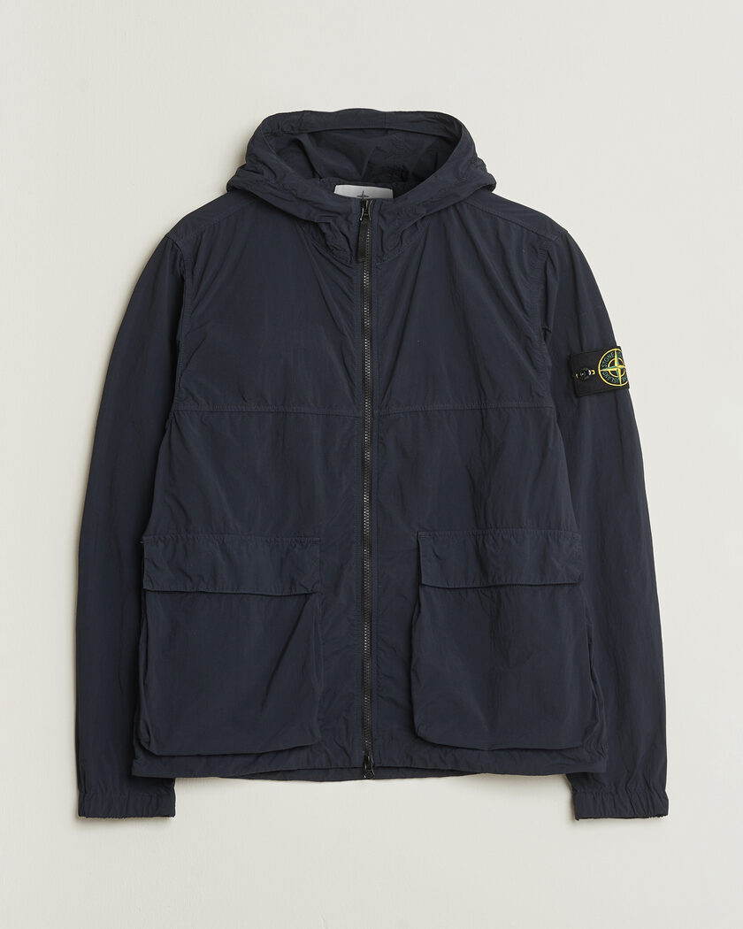 Pre-owned Stone Island Nylon Smerigliato-TC Short Parka Navy M – Blue
