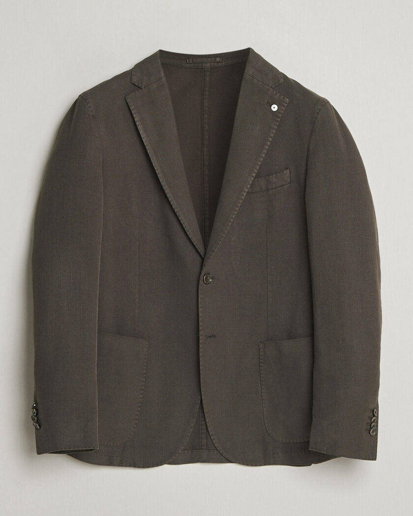 Pre-owned L.B.M. 1911 Jack Regular Fit Structured Cotton Blazer Brown 50 – Brown
